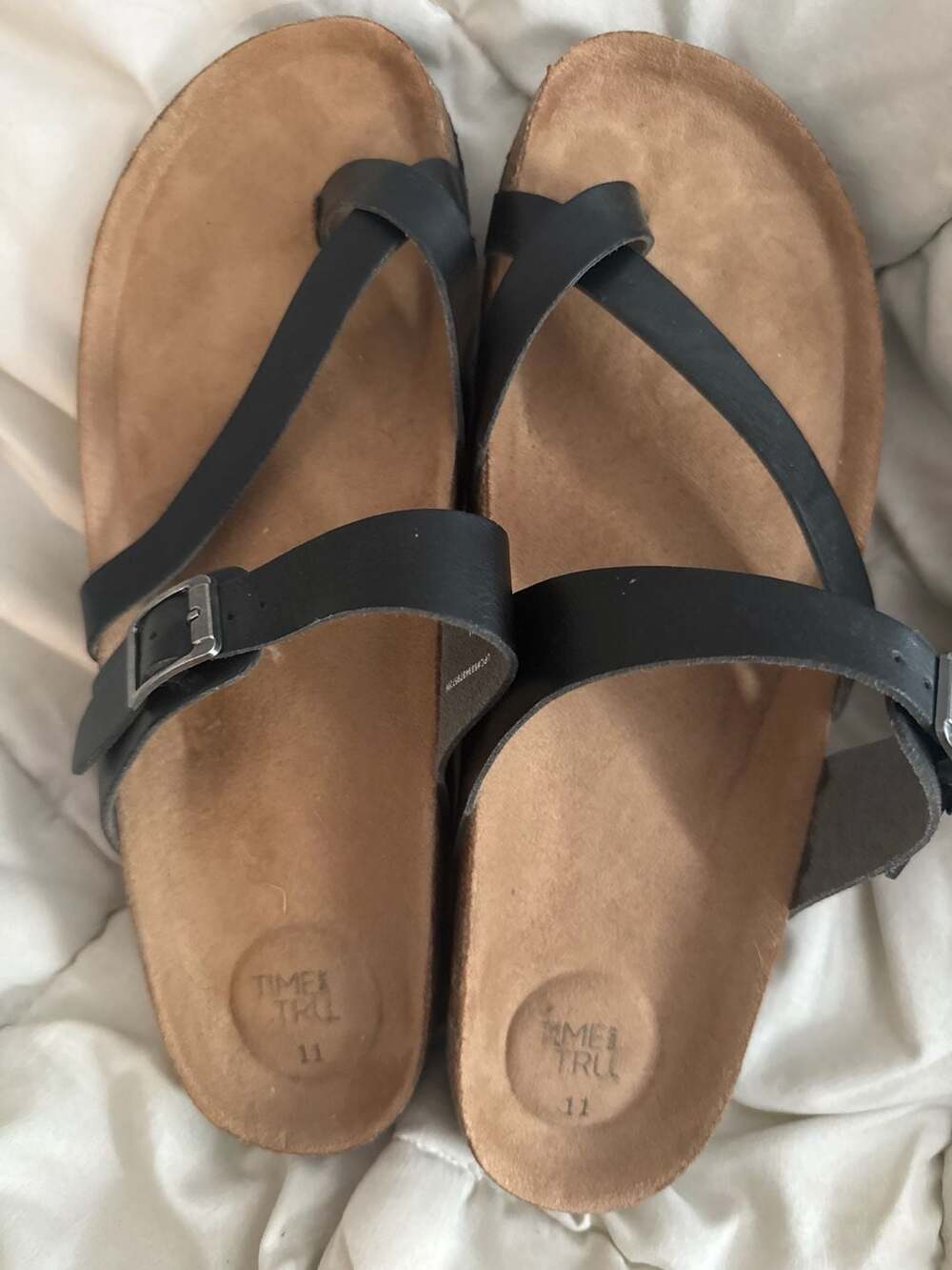 Time And Tru Asymmetric Toe Loop Sandals Size 11